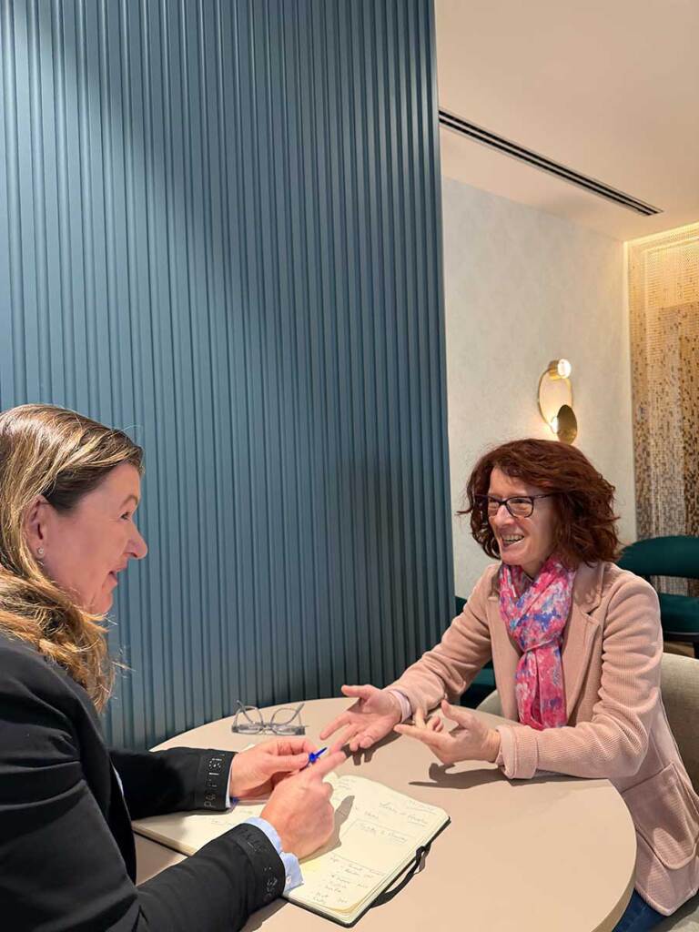 Sabine Heiss und Carmel O'Rourke