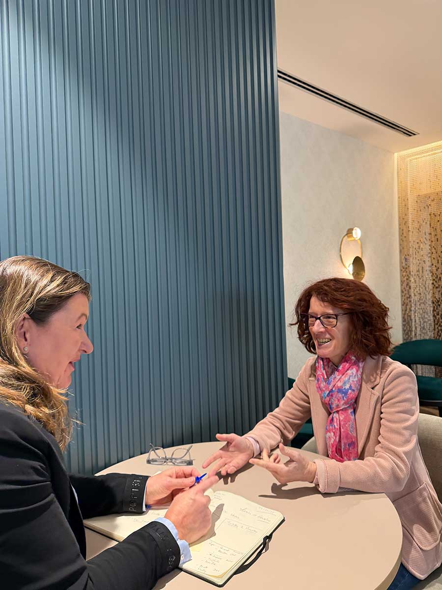 Sabine Heiss und Carmel O'Rourke